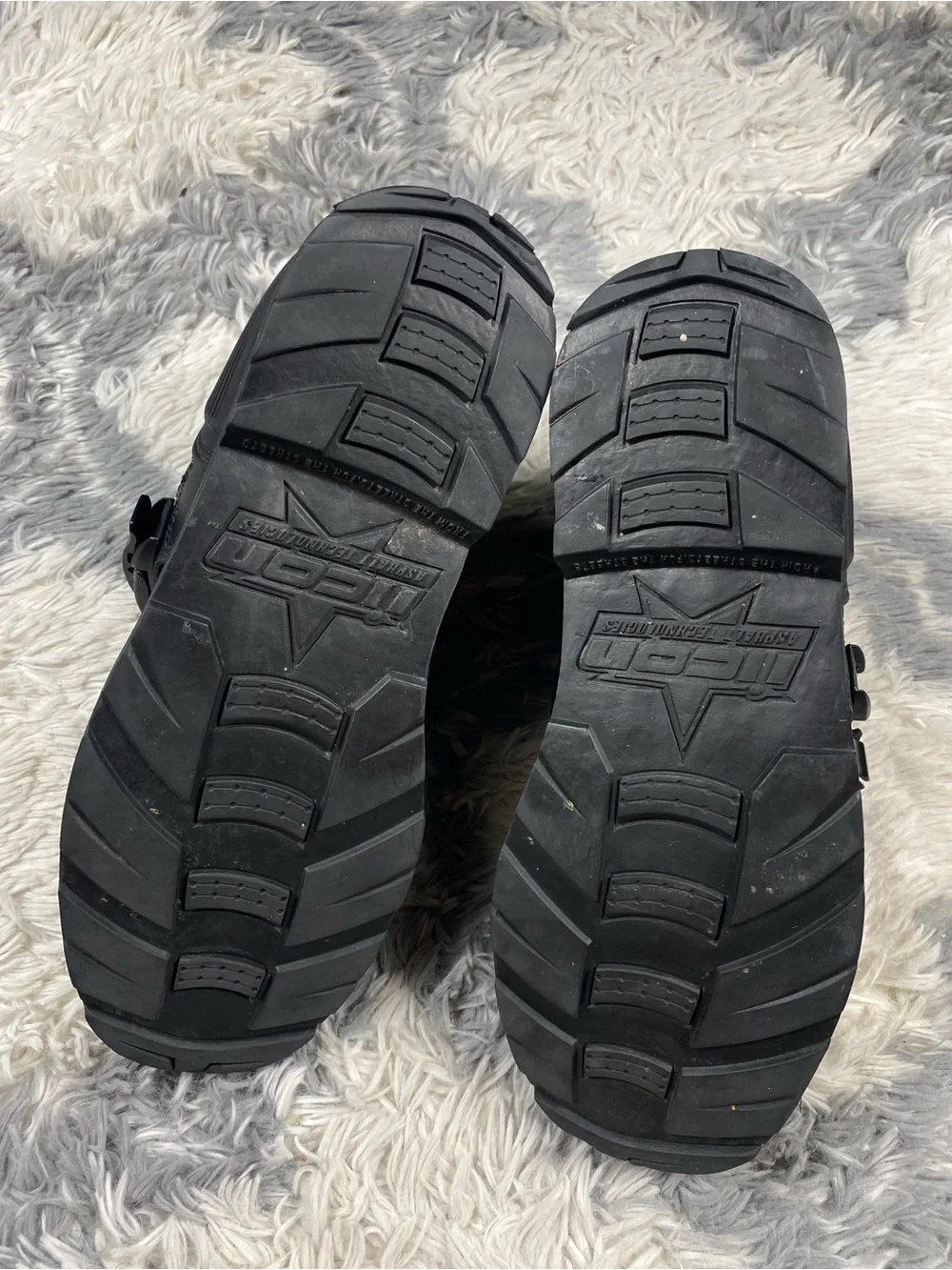 Icon Field Armor Chukka Motorcycle Boots Black Leather Fabric Men's Size 10